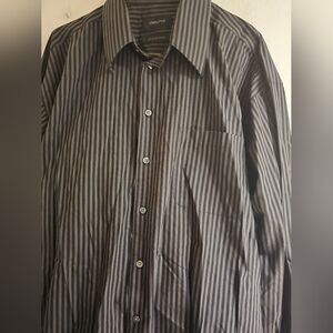 Claiborne longsleeve stripe Blk/Gray NWOT XL